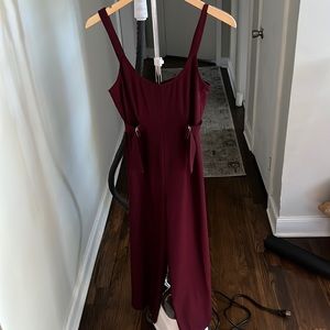 Maroon burgundy jumpsuit